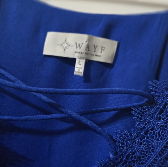 WAYF Posie Strappy Cami Tank, Lace Criss-Cross Neckline, Halter Style, EUC! - Picture 8 of 9